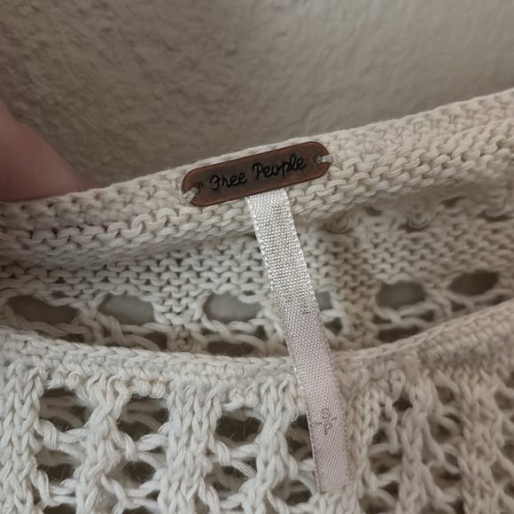 Free People Women’s Ivory Crochet Sweater, Small - Picture 2 of 4